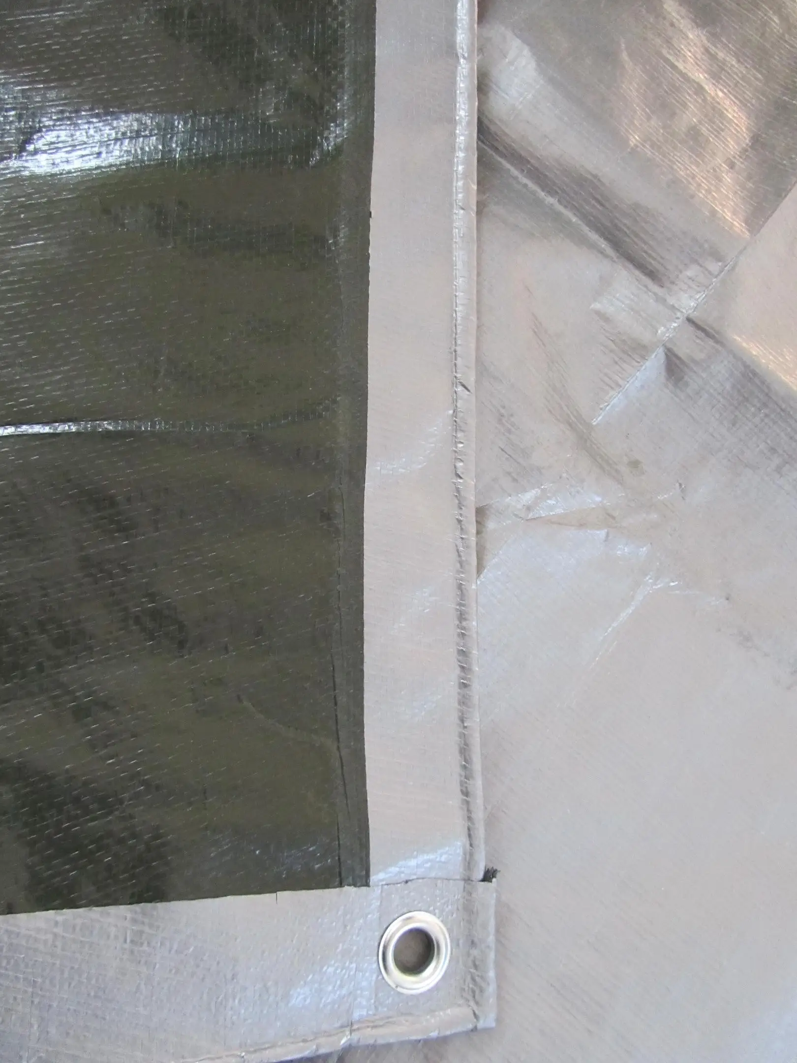 140gsm  5x8m Black silver  waterproof PE tarpaulin for truck boat container cover