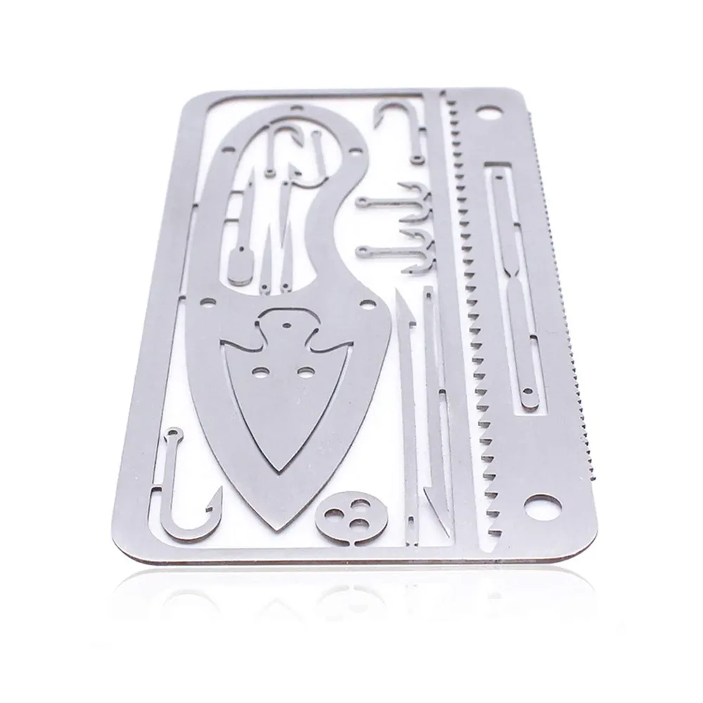 
Tiny Survival Card: A 17-Tool Survival Kit with Knife That Fits in Your Wallet - Ultimate EDC, Multitool Card for Your Wallet 
