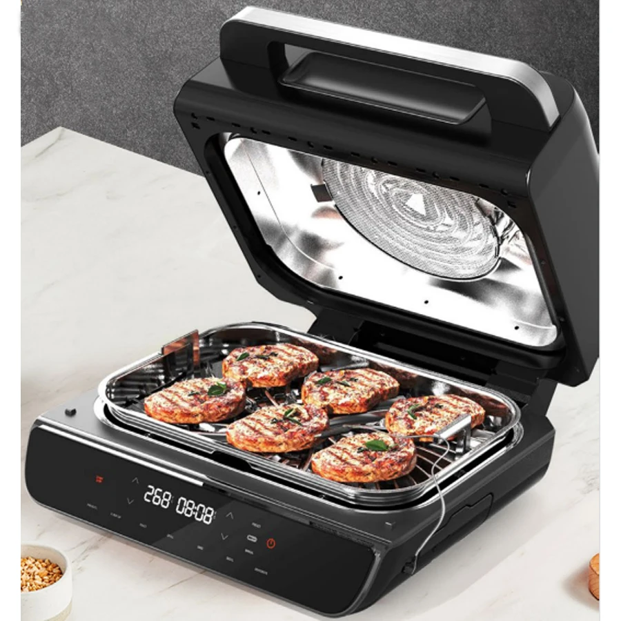 Антипригарное покрытие регулируемый термостат аэрофритюрница для приготовления блюд без гриль можете готовить Фрай 6 Beaf стейк за один