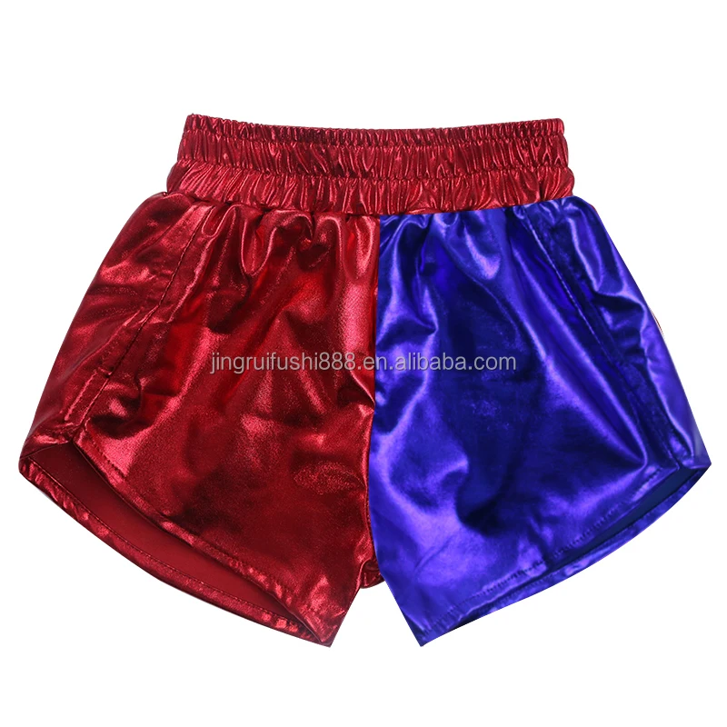 Hot Selling Toddler Girls Mini Shorts Shiny USA Festival Summer Little Kids Baby Metallic Shorts