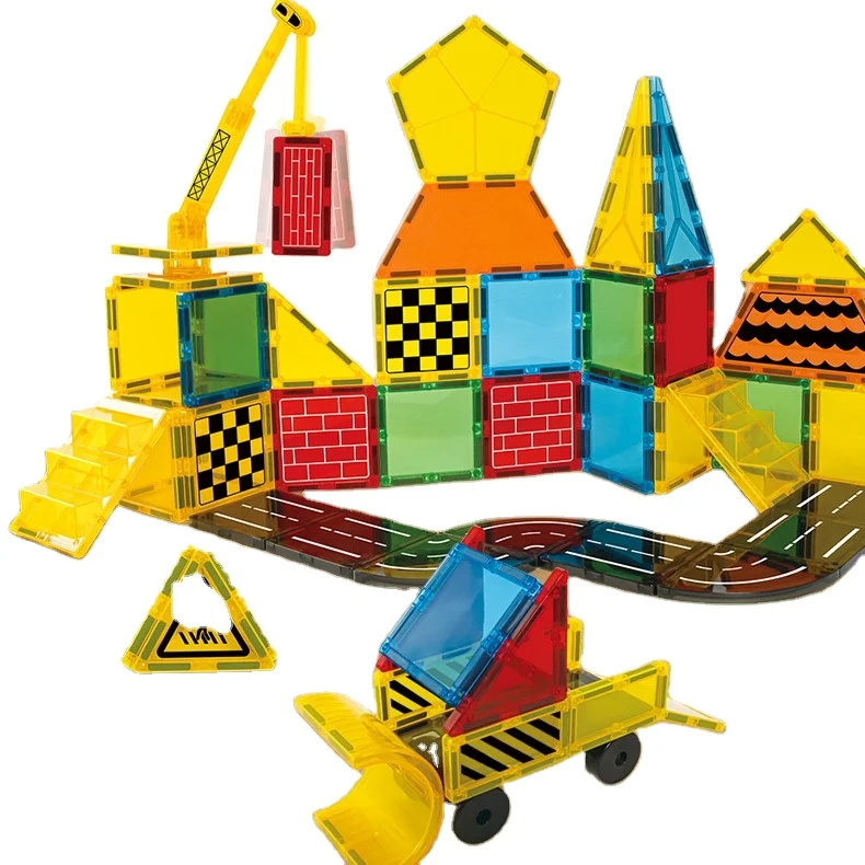 Hot Selling Magnet Building Tiles Low MOQ Magnetic Building Block Sets DIY Construction Magnetic Toys For Kids