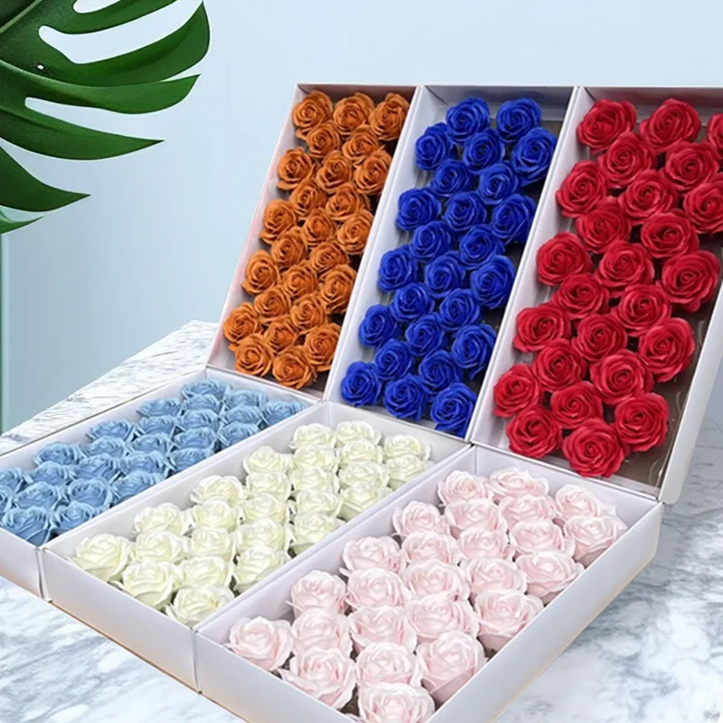 Wholesale Artificial Five-layer Scented Bath Soap Rose Flower For Wedding Party Decor