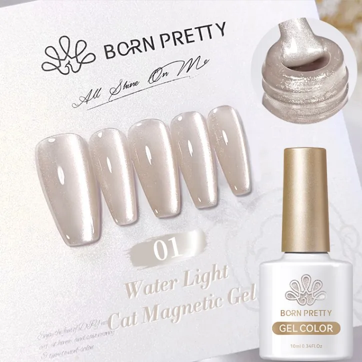 BORN PRETTY High Quality Water Light Cat Eye Magnetic Gel Vernis Semi Permanent Soak Off Korean Crystal Gel Polish For Nails