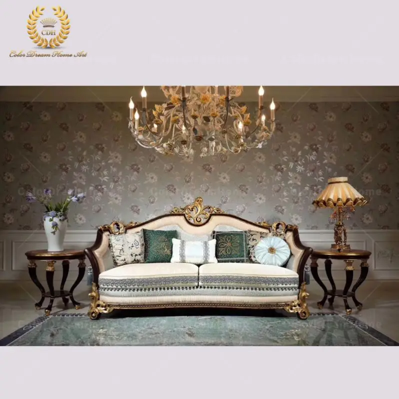 2017 Bestseller Handmade Solid Wood Living Room Sofas Carving  Sofa