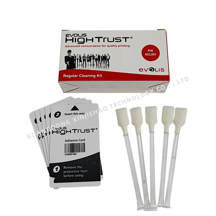 Original Evolis ACL001 Regular Cleaning Kit For Primacy2 Primacy Zenius Elypso EDIKIO FLEX DUPLEX ID Card Printer