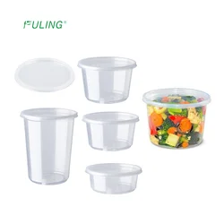 Morden Luxury Custom Round Soup Bowls Plastic Disposable Salad Bowls With Lid