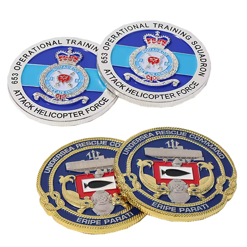 Custom Engraved Logo Blank Coin 3cm/4cm/5cm Round Solid Brass Metal Engraved Challenge Coin