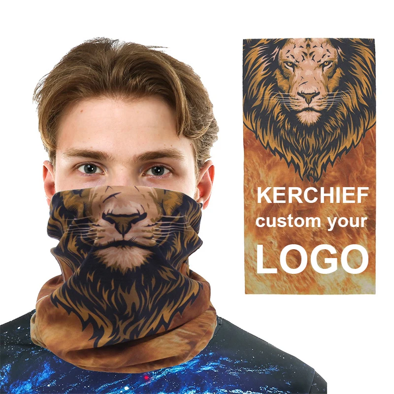 Custom Halloween Sports Riding Seamless Magic Turban Variety Multifunctional Bicycle Scarf Bandana