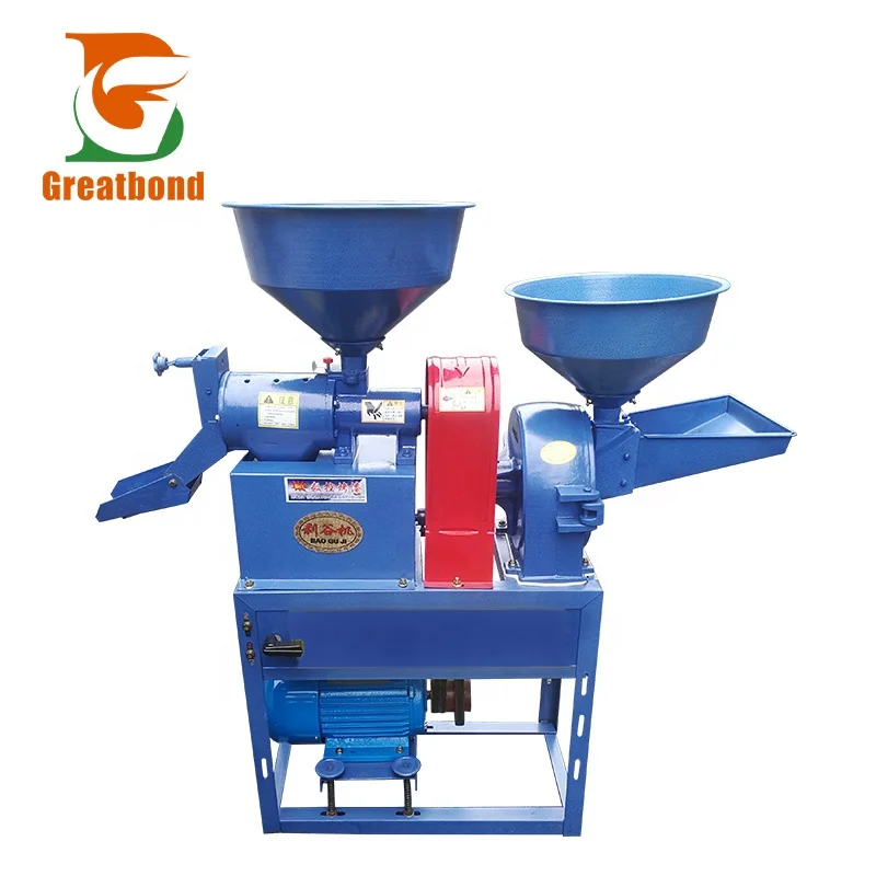 Full Automatic Rice Milling Machine Household Small Rice And Wheat Peeling And Beating Rice Grinder