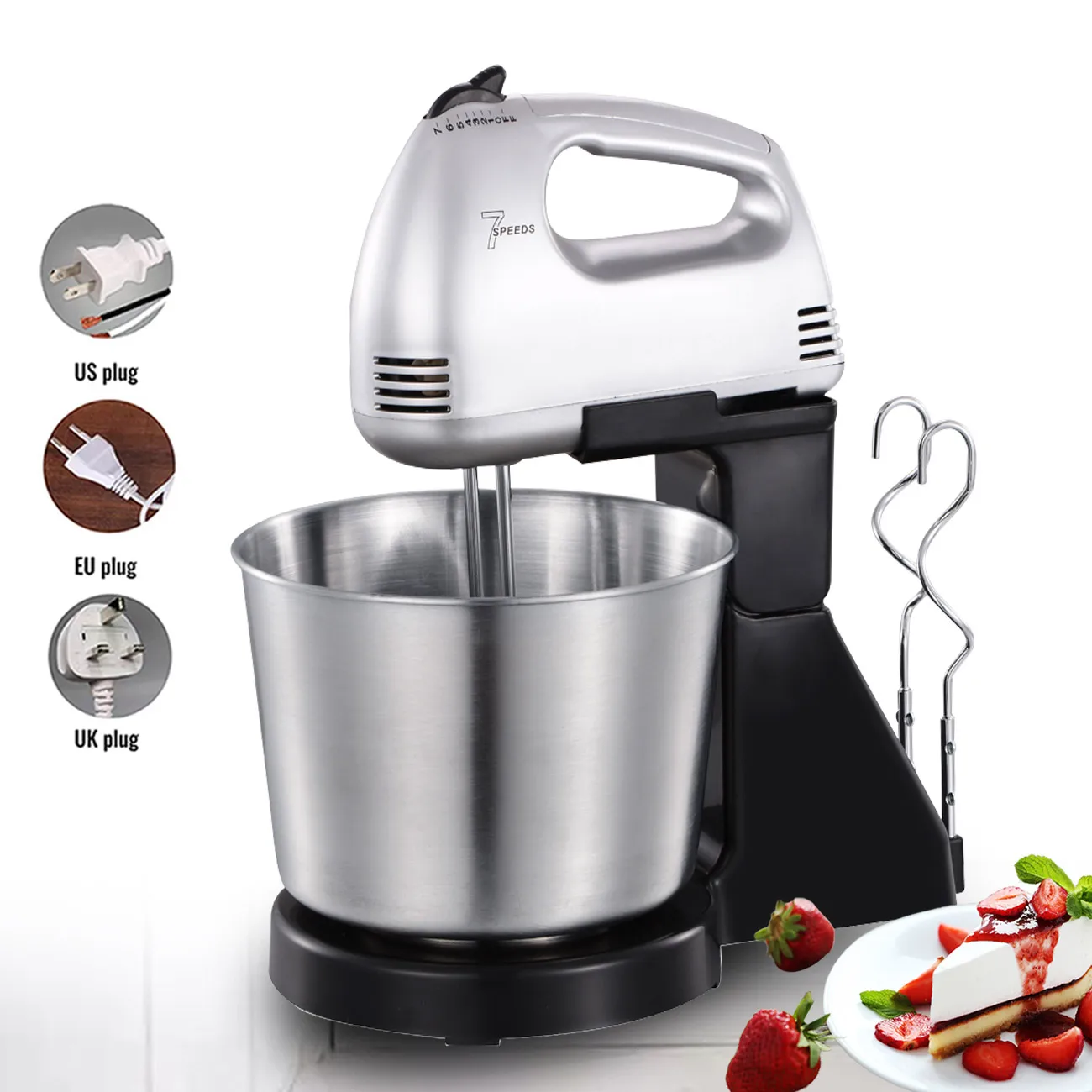 Kitchen Appliances Blow Hand Held Mixer Egg Beater Baking Electric Stand Pizza Dough Mixer
