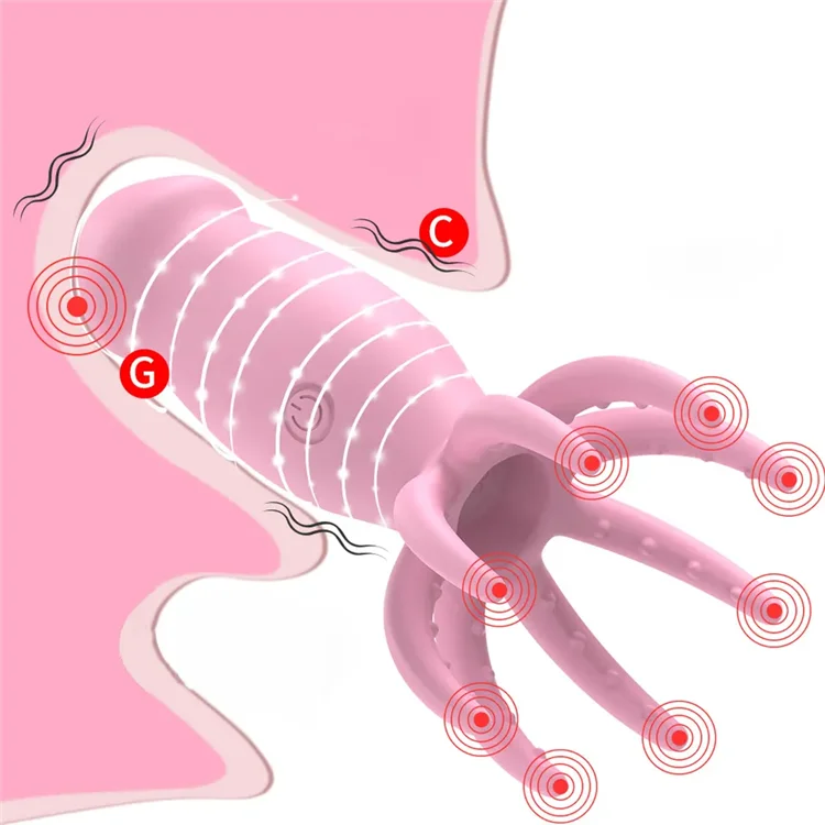 Remote Control Octopus Dildo Vibrator 10 Modes Vibrating Butt Plug Clit Nipples Sucking Saxy Toys