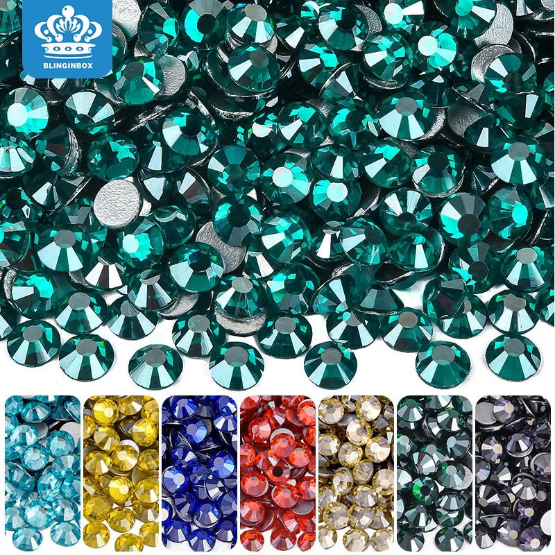 Blinginbox New Colors SS3-SS30 High-Quality Glass Satin Series Colors Crystal Flatback Stones For Nail Art DIY Crafts Decoration
