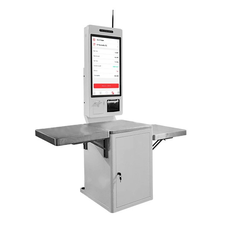 New retail payment kiosk checkout machine cashless register counter self touch screen kiosk for store/pharmacy/mall/restaurant