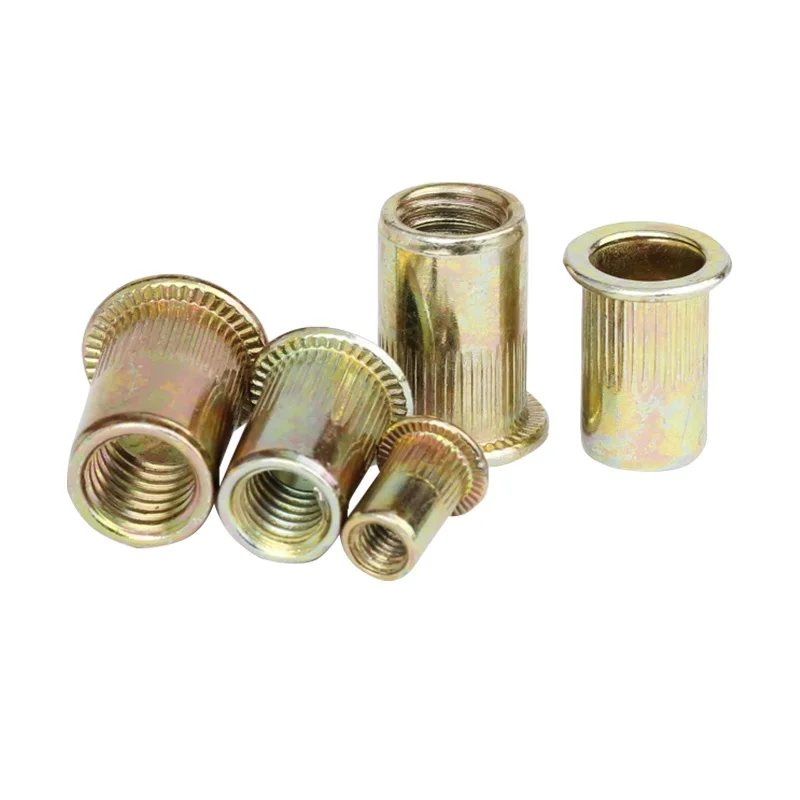 M4-M10 Flat Head Threaded Rivnuts Flange Inserts Nutserts Rivet Nuts