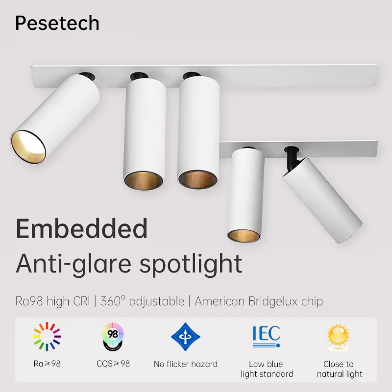 Pesetech recessed led wall washe 360deg rotated  spotlight downlight