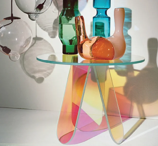 Modern Round Coffee Table Living Room Acrylic Smart Coffee Table For Home Decor