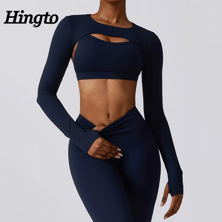 Long Sleeve Active Wear Custom Fitness Apparel Custom Logo Women Sport Gym Fitness Sets 2 Piece Sexy Gym Fitness Yoga Set
