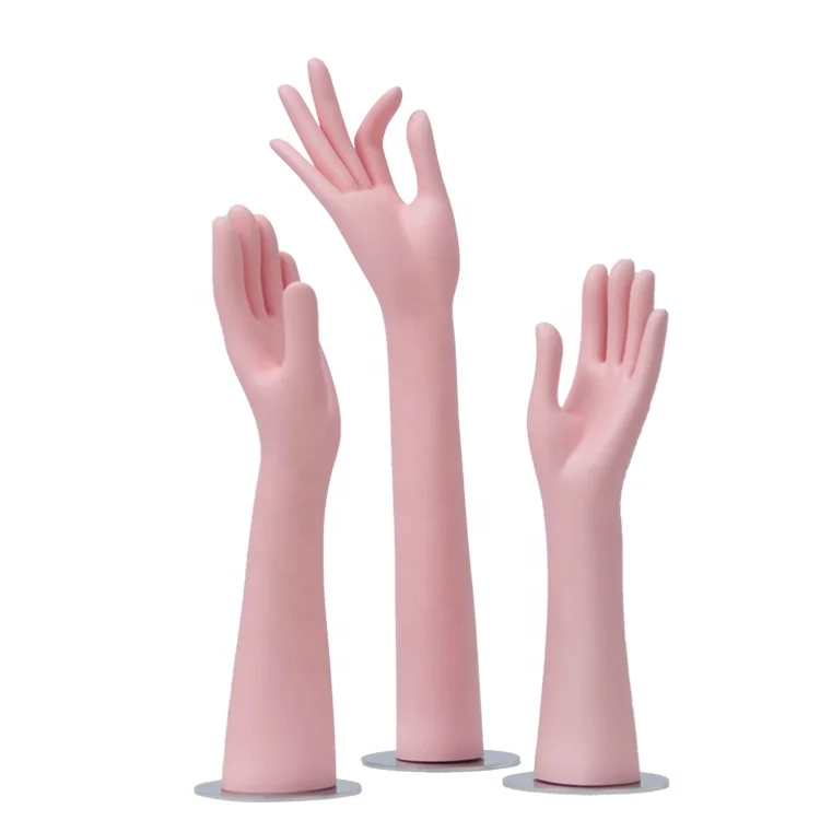 AFH-1 горячая продажа пластиковых женский ручной манекен для демонстрации ювелирных изделий в розовом цвете