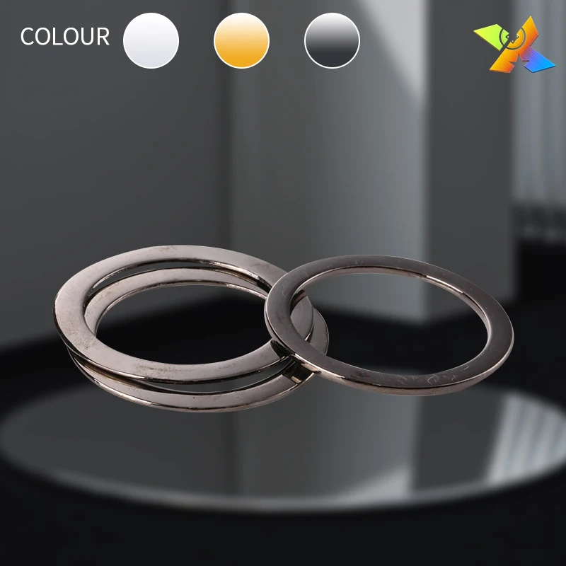 Factory Custom Flat metal o-ring round metal o-ring 10mm metal handle o ring buckles for bag accessories