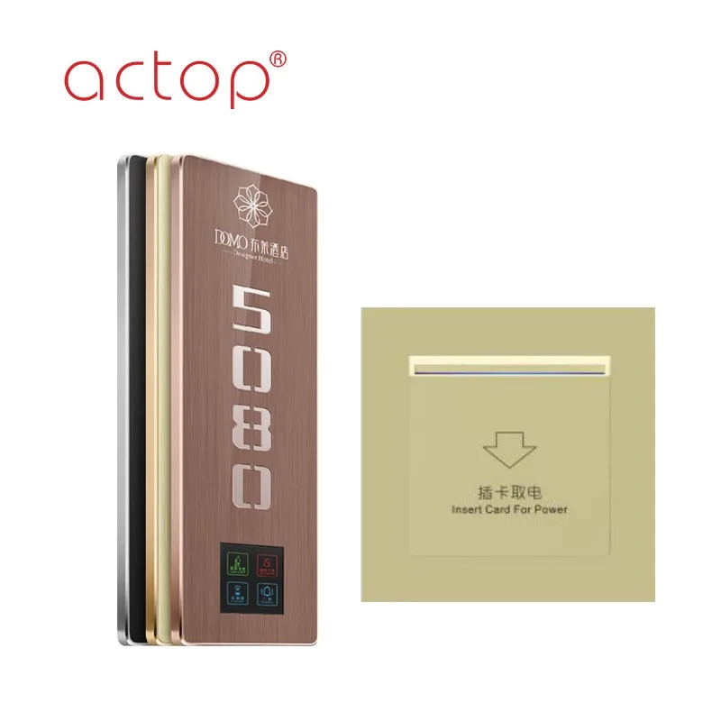 Смарт-дверная табличка ACTOP с номером комнаты, дверная табличка с номером может быть изготовлена по индивидуальному заказу