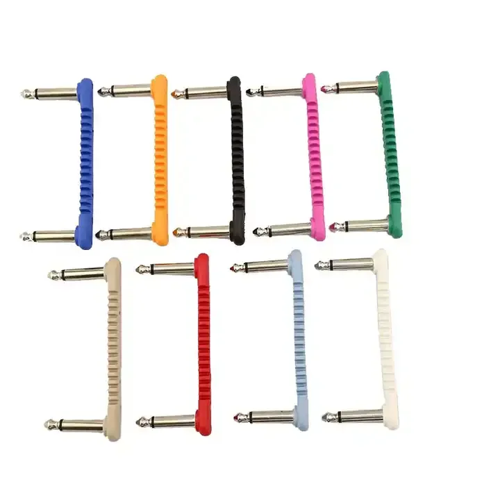 Guitar Accessories Colorful Braided Guitar Effect Cable Pedal Coupler Connector Guitar Patch Cable