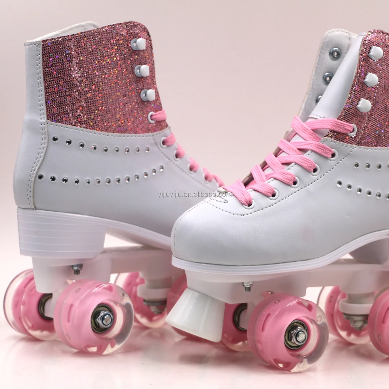 Wholesale price kids girls adult 4 wheels quad skates shoes patins Flashing Roller