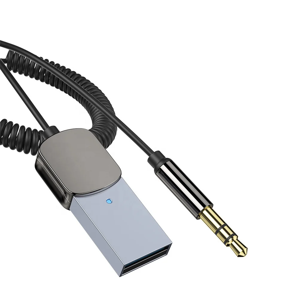 Essager Bt5.0 Aux адаптер автомобильный беспроводной Usb до 3 5 мм Музыкальный Микрофон Громкая связь Bluetooth динамик аудио передатчик