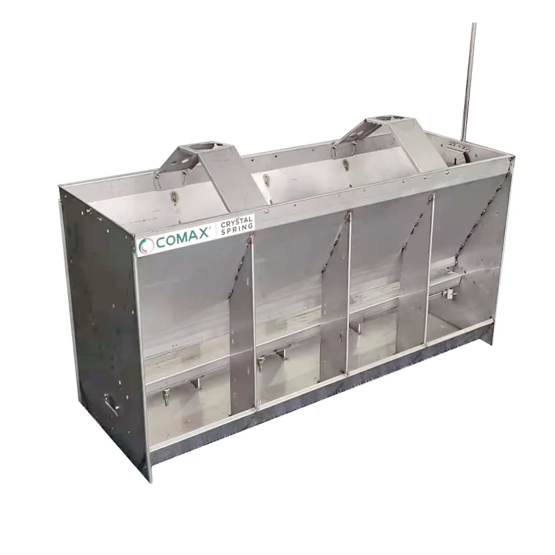 NEW STAINLESS STEEL WET/DRY PIG FEEDER TROUGH WITH WATER NIPPLE DRINKER