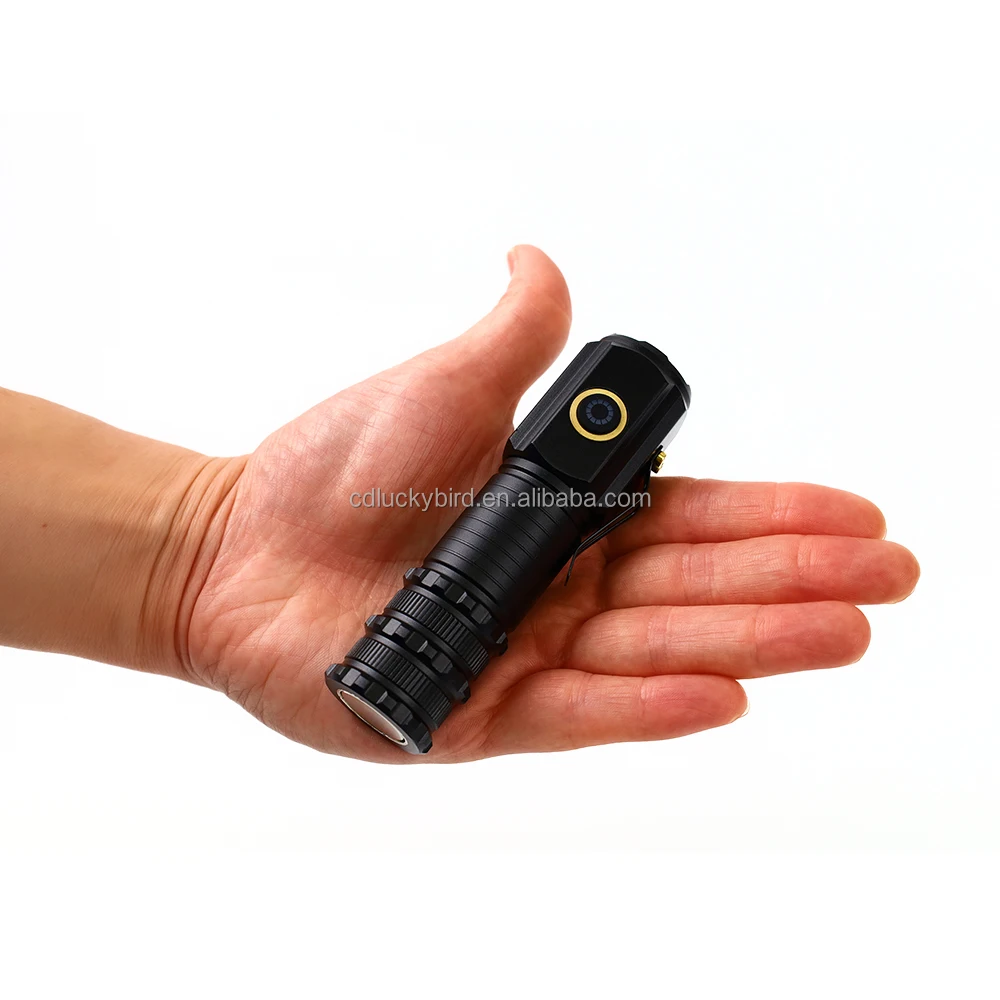 Waterproof Aluminum Small USB Rechargeable Powerful High Bright 9W Mini EDC LED Flashlight with Clip