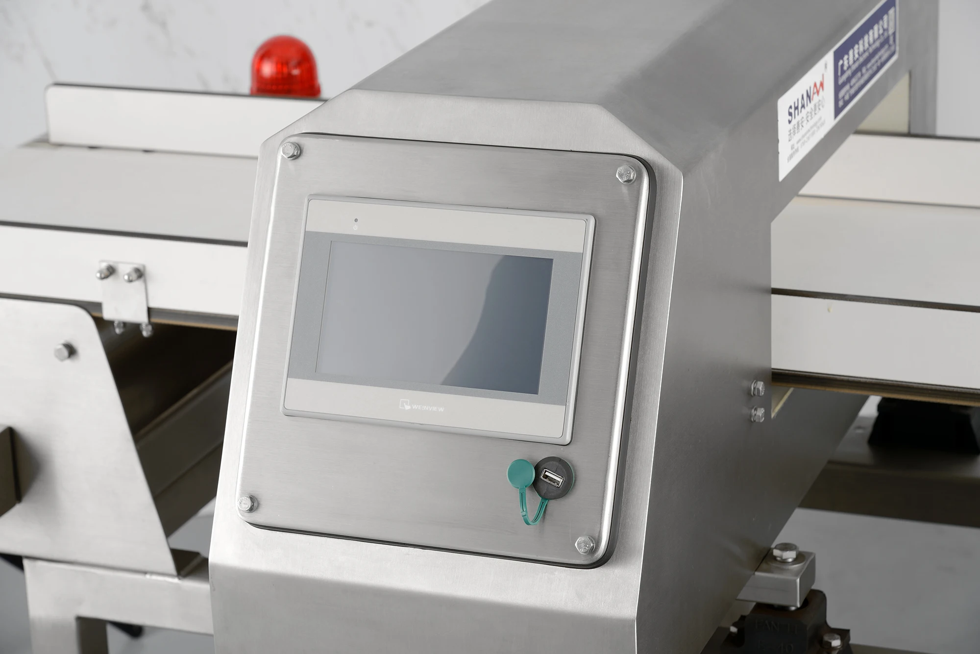 Factory Rhing Food Processing Contamination Detection Conveyor Belt Metal Detector