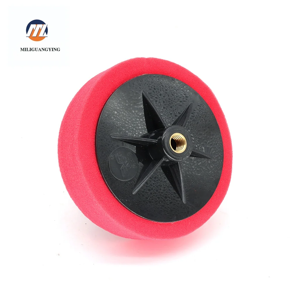 Red Color Medium Hard Car Surface Cleaning Polishing Buffing Sponge Pad