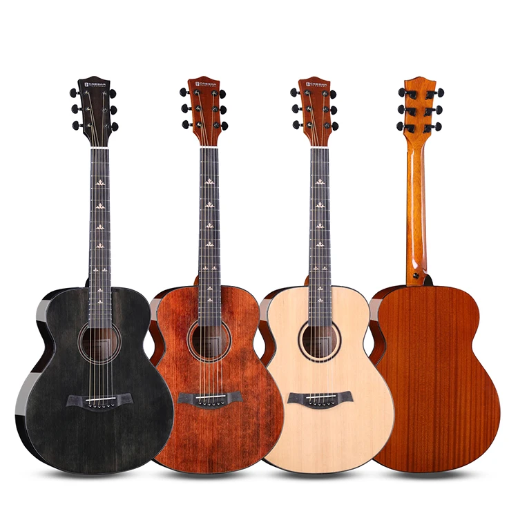 Factory Custom New Design 36 Inch Mini Solid Top Acoustic Guitar for Travel Cheap Price High Grade High-glossy Guitars WL-620