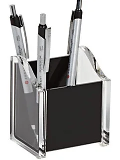 High Quality Desktop 100% Acrylic Pencil Pen Holder Container Stylish Office Supplies Desk Organizer For Export