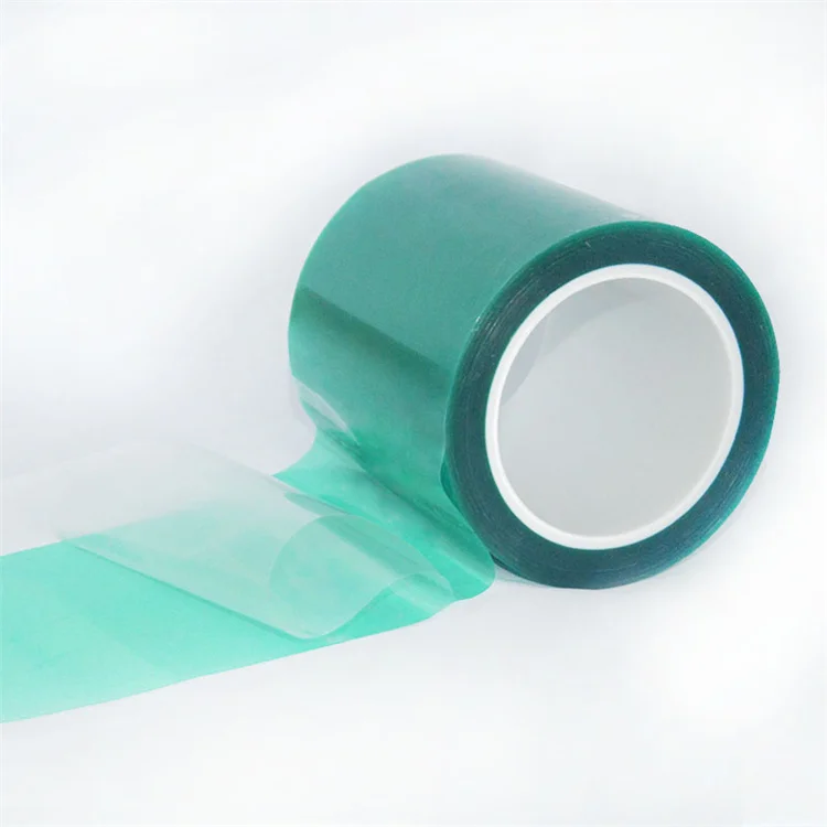 PET double-sided green silicone tape with double-sided fluorine release film