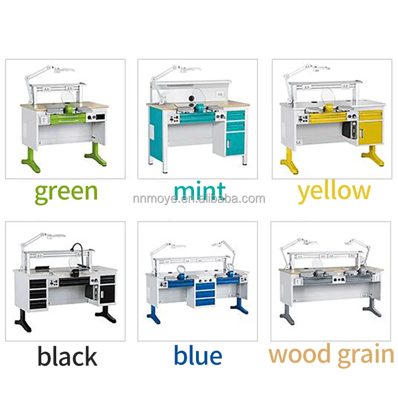 Manufactures  furniture dental lab work bench workstation stainless steel laboratory office desk art tables with dust collector