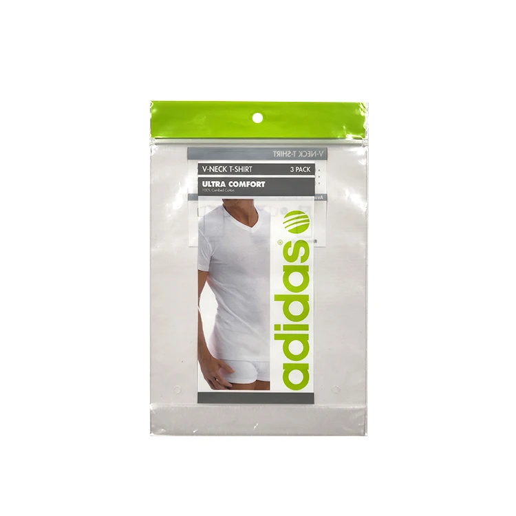 Hot Sale Wholesale Custom Mylar Ziplock Clear Half Plastic Packaging Bag with Hanging hole for Clothing Jewelry Packaging