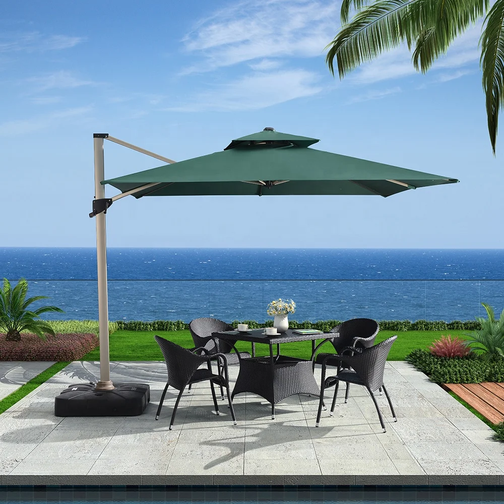 2.5*2.5m / 3*3m Sun Beach Umbrella Patio Parasol for Restaurant Sunshade