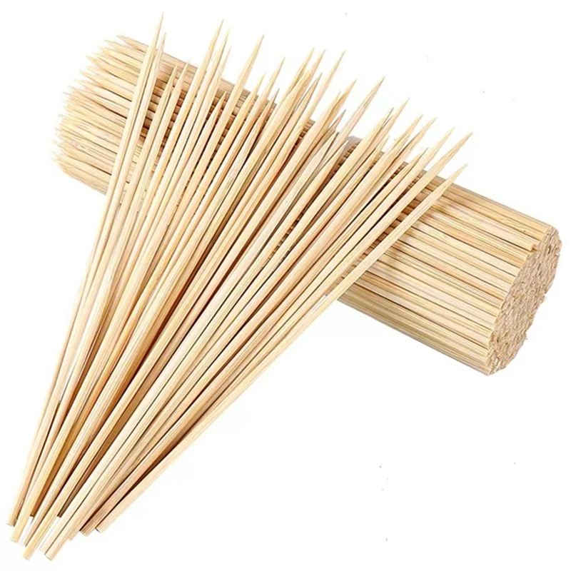 Bamboo bbq skewers shishi kabob yakitori thin shish kebab barbecue wood grill soak sticks Custom packaging