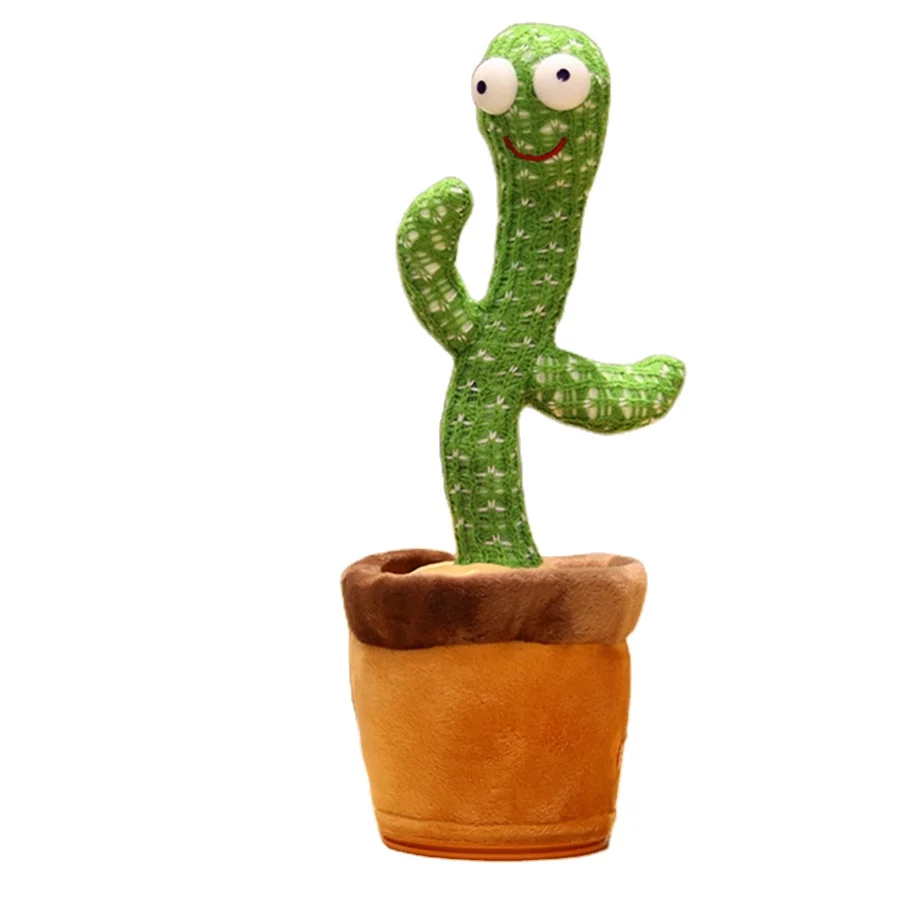 Hot Sale Products Cute Stuffed Flowerpot Twisting Dance Cactus Doll Talking Singing Music Dancing Cactus Plush Toy
