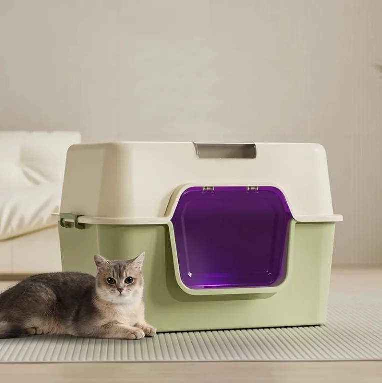 Cat Litter Box Large Fully Enclosed Toilet Splash Proof Deodorant Semi-Enclosed Cat Litter Box Cat Toilet