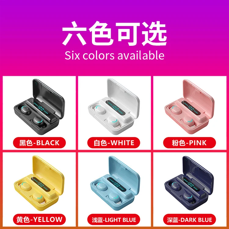 Upgraded F9 Wireless Earbuds Touch control Stereo earbud in-ear headphones Premium Sound with Deep Bass earphones headphones