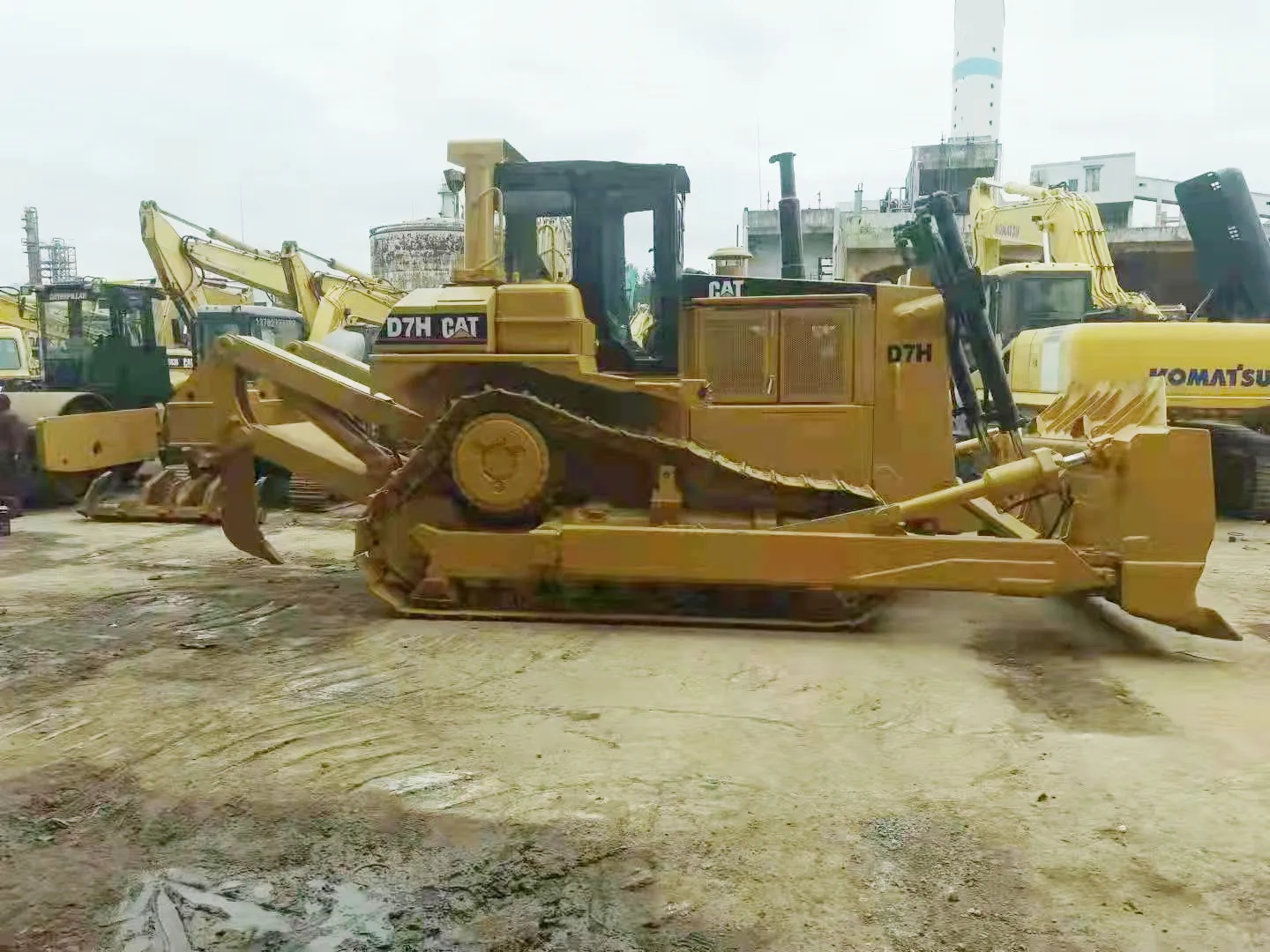 Недорогой бульдозер, гусеничный бульдозер CAT D7H, строительный бульдозер, японская оригинальная гусеничная машина CAT D7H, б/у бульдозеры