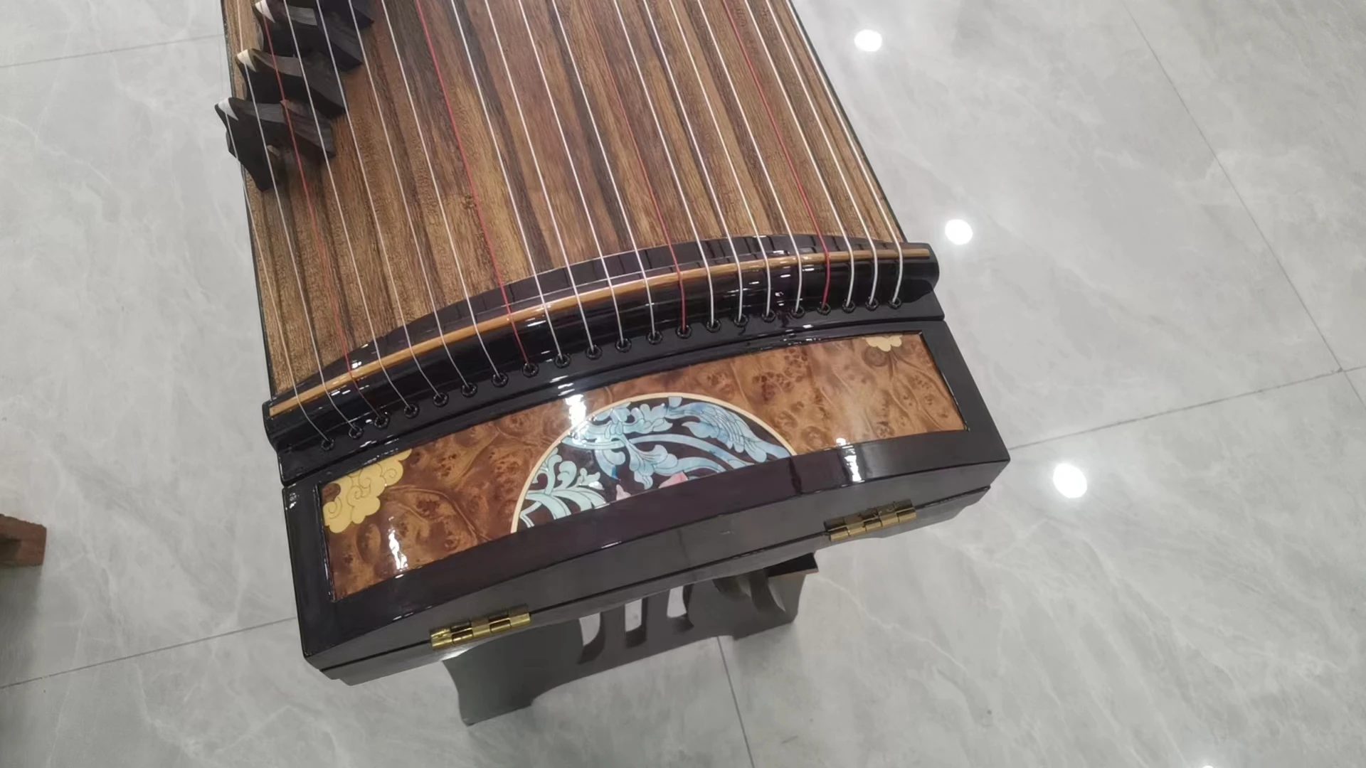 New Traditional Guzheng Chinese Guzheng 21 Strings Zither Musical Instruments Jade Leaf Series