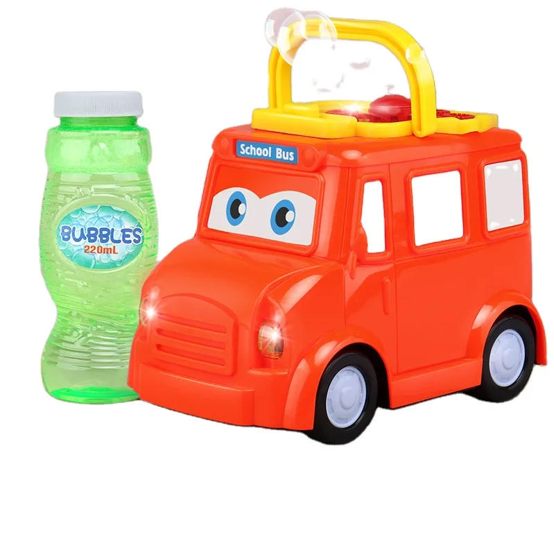 2021 Summer Toys Portable Sliding Bubble Bus Bubble Machine Outdoor Play Games Toy