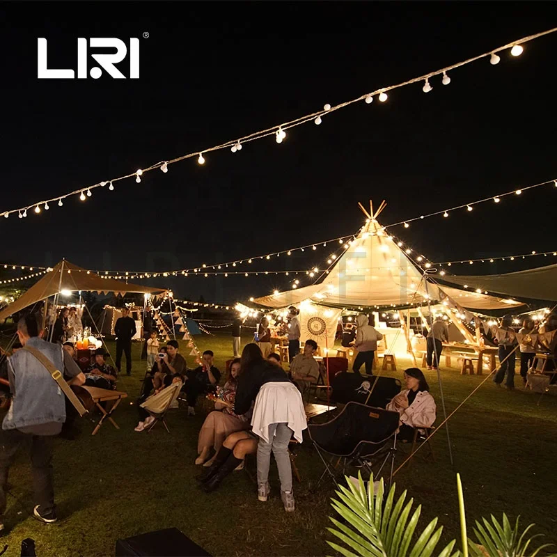 Large Waterproof Wood Canvas Tipi Event Camping Teepee Tent with Inner