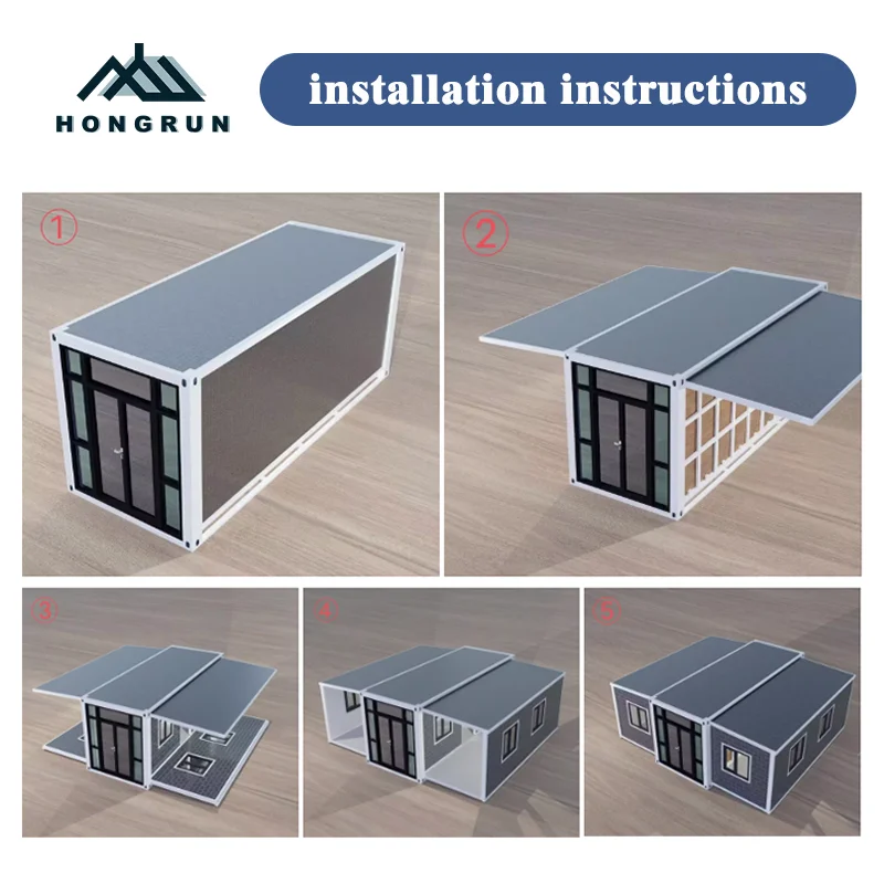 Factory 20 40 Foot Prefabricated Container China House Mobile Home Steel Door Aluminum Window Modern Villas Hotel 3 Years