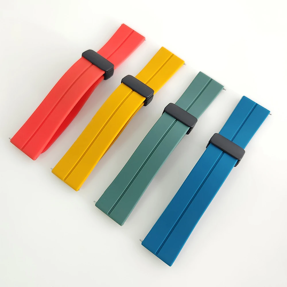 Silicone Straps For Garmin Forerunner 255 255S Music 55 645 245/Vivoactive 4 3 4S/Venu 2 Plus/2S Watch Band Magnetic Watchbands