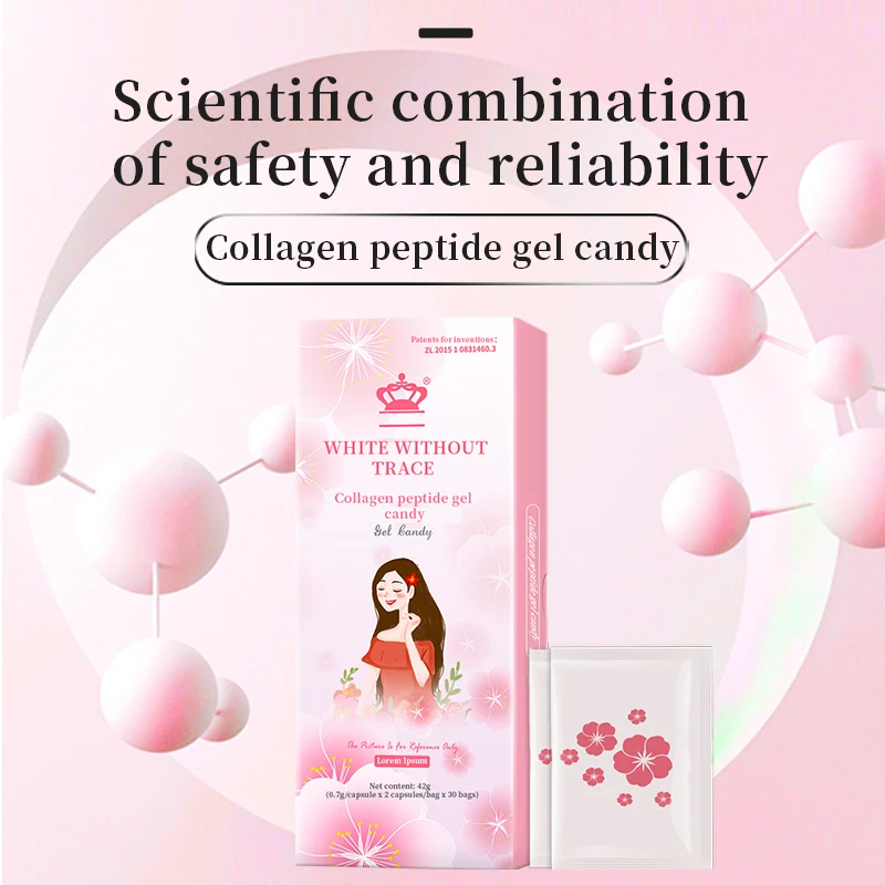OEM ODM Customized Promote Healthy AntiAging Collagen gel candy Collagen peptide Gel candy