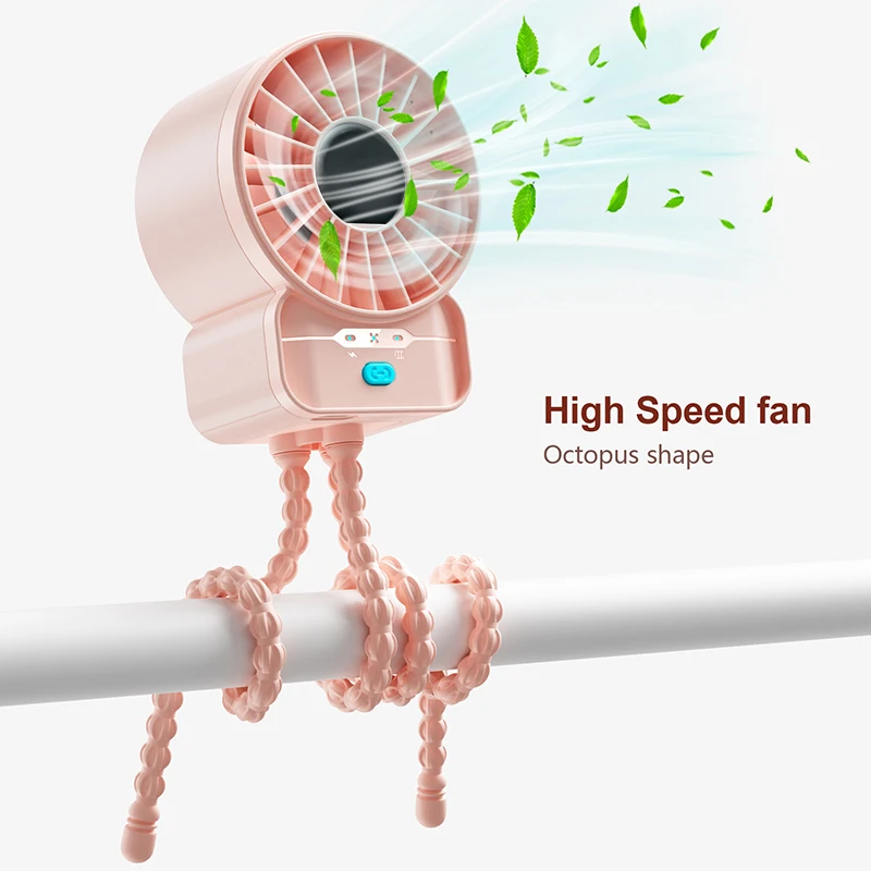 Hot Sell Baby Fan for Stroller Car Seat 4 Speeds Rechargeable Clip On Cooling Fan Adjustable Speed Long Working