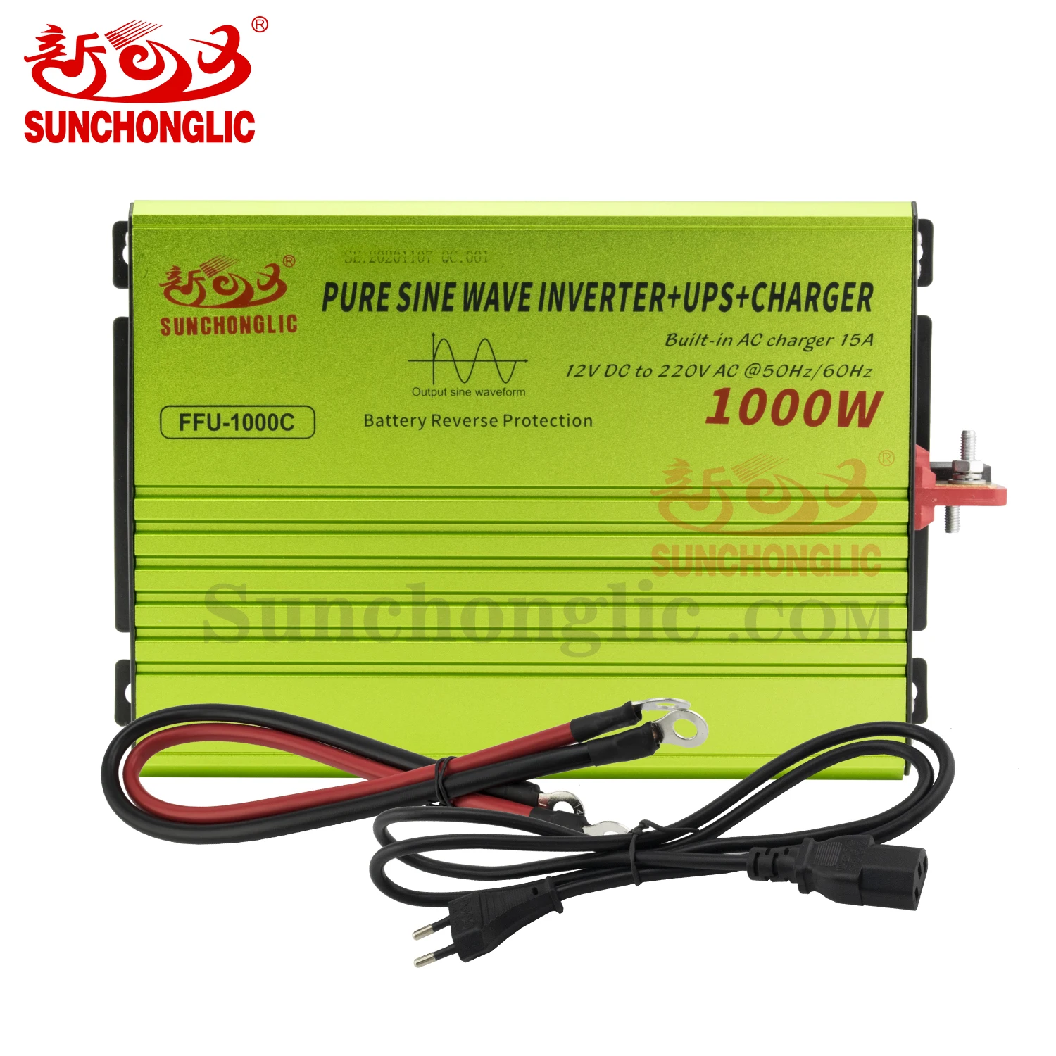 Sunchonglic inverters for wholesale sale 12V 220V 1000w solar off grid pure sine wave ups power inverter with battery charger